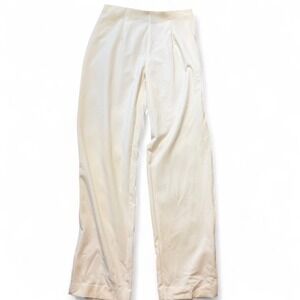 Vintage 90s NYCC White High Waisted Wide Leg Pants, Women's Size 8
